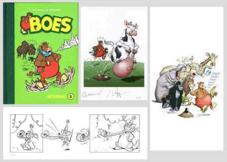 Boes - Luxe editie Boes Integraal deel 5 - N° 35/80 met originele strook in speciale map + ex-libris - hc met linnen rug | Catawiki