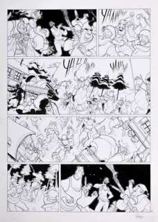 CHAUVEL David ( 1969 ) PEDROSA Cyril ( 1972 ) - lot 167 - Encre de chine sur papier, Ring Circus,Tome 4 , Les…