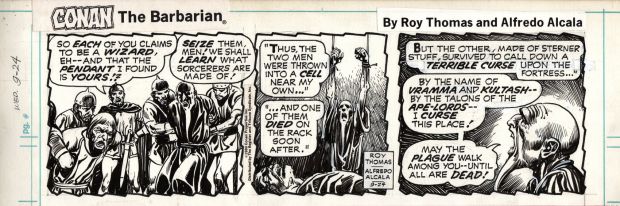 Alfredo Alcala | Conan the Barbarian Daily Strip 9-24-1980 (The Wizard Is Tortured Throughout!) 7-27-1980 | Romitaman