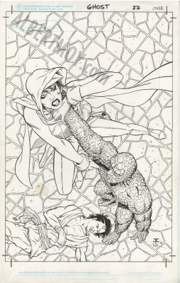 John Cassaday | Ghost Issue 22 Page Cover | Albert Moy