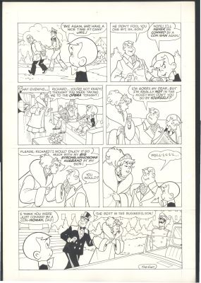 Warren Kremer | Kremer Richie Rich Large Art - End Page with Entire Family. Issue Richie Rich Page 5 | Koch Comic Art