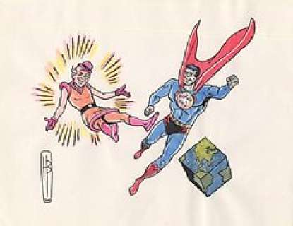 Original Artwork by Hal Blane - Bizarro & Mister Mxyzptlk - (2002) 