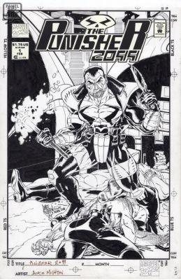 Duke Mighton | Punisher 2099 - Unpublished Cover | Panel Page Art
