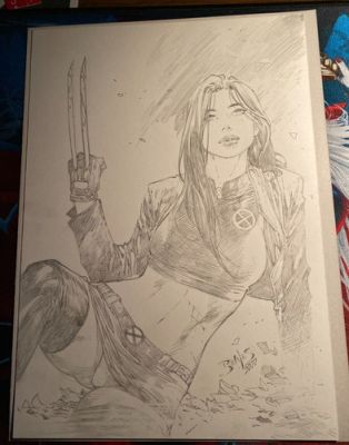 Sexy X-23 X-Men Original Art by Ed Benes 9 X 12 Commission Sketch | eBay US