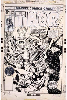 Lot 123 - Thor #263, cover Marvel Comics, September 1977