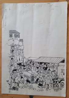 Will | Dessin original Â« Jour de marché Â», paru dans… | Geneva Auctions