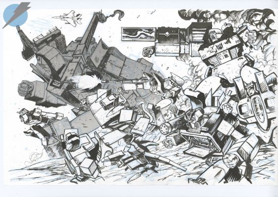 Daniel Warren Johnson | Transformers Issue Compendium Page Slipcase Cover | Felix Comic Art