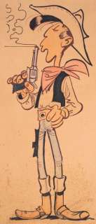 Morris (1923-2001) | Lucky Luke Mise en couleurs sur dessin original au... | Tessier Sarrou