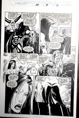 Ron Lim - X-Men #2099 #25 Pg 5 - Female X-Leader Faces Bad Guys $250 | Cool Lines Art