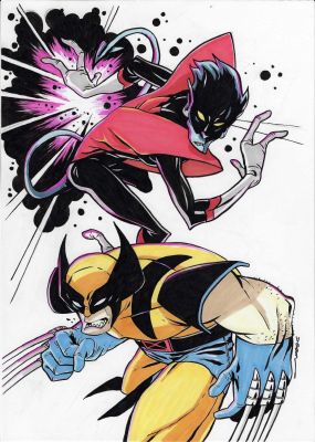 Dean Beattie | Wolverine And Nightcrawler Pinup X-Men | TDArt
