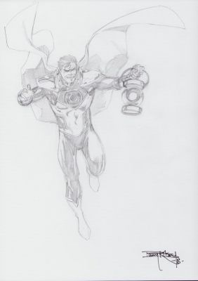 Barry Kitson | Evil Lantern Pencil Art Commission - Signed 2018 | Anthony’s Comic Book Art