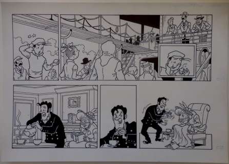 Morjaeu, Luc - Originele halve pagina (stroken 37 t/m 38 - plaat 10 A) - Suske en Wiske - Sterrenrood - (2014) | Catawiki