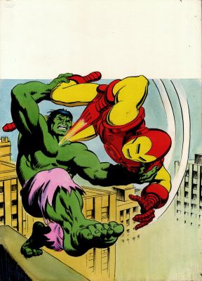 Lopez Espi | Iron Man #11 Painted Cover (Cover For Marvel’s Famous Iron Man #9 Hulk Battle Cover!) 1975 | Romitaman