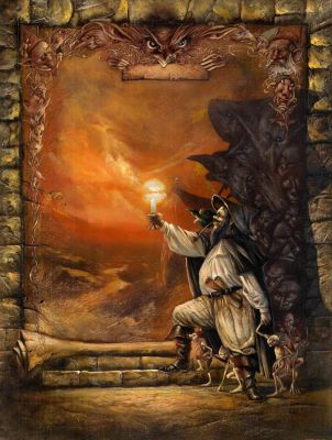 Civiello Emmanuel | Couverture originale pour Le Grimoire du petit peuple Tome 1 - Le Crepuscule | Galerie Napoléon