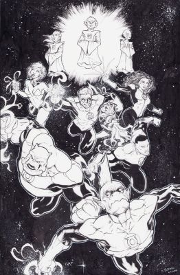 Bernie Cooke | Green Lantern Corps Detailed Art Commission - Signed | Anthony’s Comic Book Art