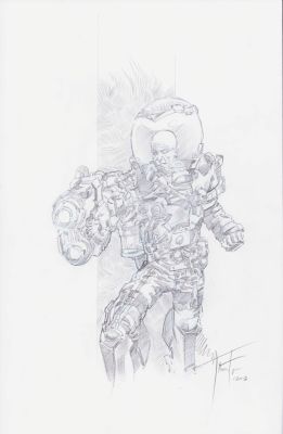 Scott Hampton | Mr. Freeze Full Figure Commission - Signed | Anthony’s Comic Book Art