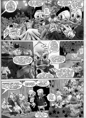 Mike Golden | Golden, Mike - Howard the Duck Magazine #6 Pg 41, Howard Beverly & Late Night Ducks | Cool Lines Art