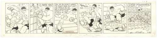 107: EC Segar Popeye daily 7/18/36 comic art | Russ Cochran