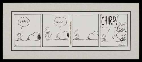 Charles Schulz Original Woodstock & Snoopy Comic | Revere Auctions