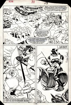 P. Craig Russell, Steve Ditko - Rom #71 P 13 (Rom Is in Disbelief When He Discovers That Spaceknight, Raak the Breaker, Is a Traitor!) 1985