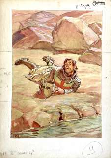 Adolfo Magrini | Original illustration for Il prode Anselmo. Cm. 21,5x30. Signed. Good condition. Code 1776. | Segni e Disegni