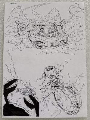 Lee Sullivan Original - 1990’s Thunderbirds Concept Comic Book Art Sketch - #3 | eBay Europe (Buy It Now)