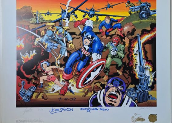 MARVEL CAPTAIN AMERICA 50TH LITHOGRAPH SIGNED JACK KIRBY JOE SIMON STAN LEE SDCC | eBay US (Buy It Now)