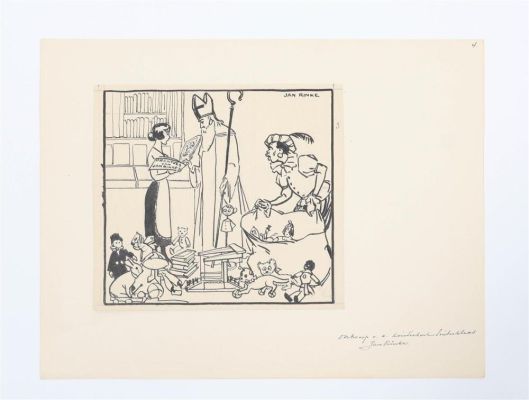 RINKE, JAN (1863-1922). SEVEN ORIGINAL DRAWINGS ON SINTERKLAAS | Zwiggelaar Auctions