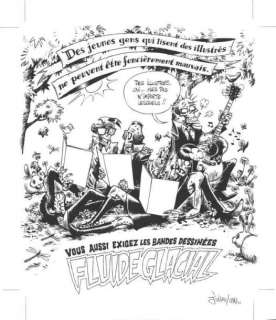 Julien Cdm - "Vous aussi exigez les BD Fluide Glacial" Dessin Ã  l‘encre,