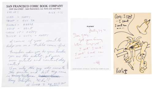 Original HARVEY KURTZMAN Drawing & Letter to Gary Arlington | PBA Galleries