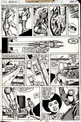 John Romita Jr. Bob Layton | Iron Man #124 P 17 (Great Prime Era Iron Man Armor Transformation & Flight Pg!) 1979 | Romitaman