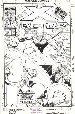Paul Smith | Smith, Paul - X-Factor #44 Cover, Archangel Battles the Chosen! | Cool Lines Art