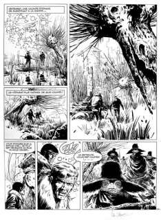 Vance. William. (Né En 1935) | VANCE. William. Â«Bob MoraneÂ». Encre de Chine noire pour la planche 24& | Tessier Sarrou