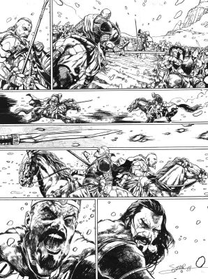 Secher Valentin | Planche originale 77 - CONAN LE CIMMERIEN - L’Heure du Dragon ( T.12 ) | Galerie Napoléon