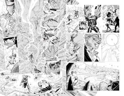 Xermanico | DC KO #02 P. 18-19 (Monoprint / AP) | Black Diamond