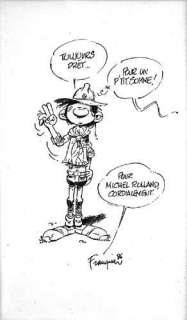 FRANQUIN. Â« Gaston scout Â». Encre de Chine noire sur papier pour un dessin | Tessier Sarrou