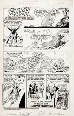 Curt Swan | Swan, Curt - Dc Hostess Ad / Inside Cover June 1980 - Flash Vs Destroyer | Cool Lines Art