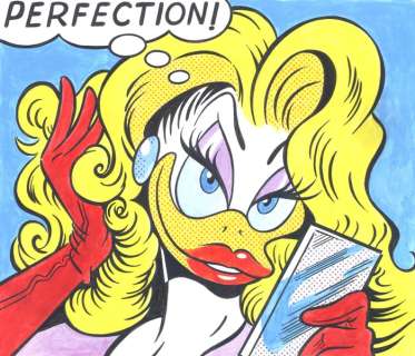 Daisy Duck inspired by Marilyn Pop Art Comic - Original Painting - Tony Fernandez - 50 x 70 cm | Catawiki