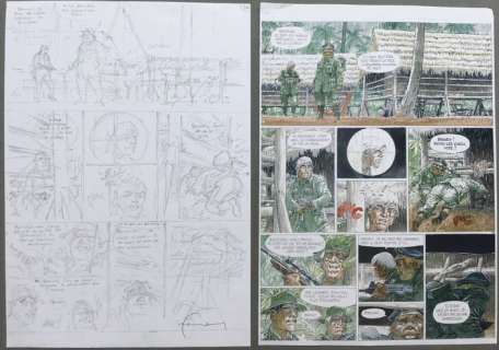 Bernard Prince - Planche originale crayonnés (p.38) - Bernard Prince T18 Menace Sur le Fleuve - (2010) | Catawiki