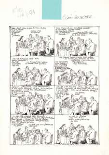 Claire BRETÉCHER (19... - Lot 13 - Les Frustrés Encre de Chine sur papier pour cette planche...