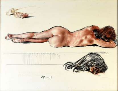 Brenot, Pierre Laurent... | BRENOT, Pierre Laurent (1913-1998) Nu de dos. Superbe... | Coutau Bégarie