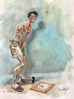 Massimo Carnevale | Original illustration cm. 30,5x41. Signed. Mint. Code 1998. | Segni e Disegni