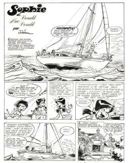Jidéhem - Planche originale - Sophie T.15 - Sophie et Donald Mac Donald - Other - (1980) | Catawiki