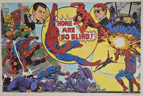 Illustrazione originale Larry Camarda Amazing Spider Man “None are so Blind!” | Venere Comic Art