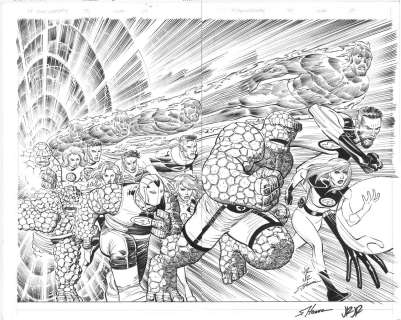 John Romita Jr., Scott Hanna - Fantastic Four #35 Wraparound Cover 60Th Anniversary