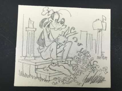 Giorgio Cavazzano - "Pippo" - original illustr. - Page volante | Catawiki