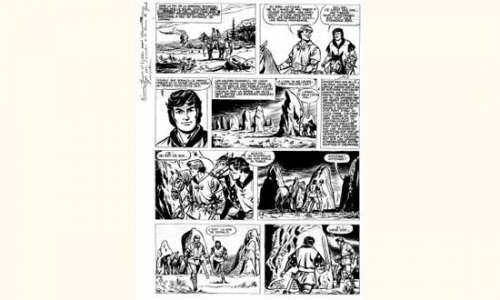 PLANCHES et DESSINS ORIGINAUX SIRIUS. Â« Timour Â» Encre de Chine noire