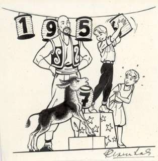 Craenhals | Pom et Teddy, illustration Ã  l’encre de Chine rep… | Banque Dessinée