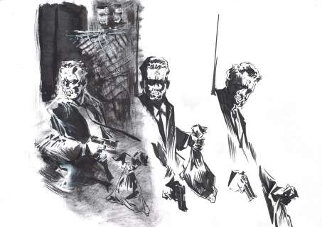 Vincent Gravé | Petites Coupures, Illustration Editions Les Enfants rouges, 2009 Technique mixte sur papier 29,7 x 21 cm, signé | JML Arts