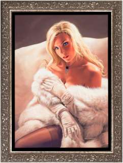 GREG HILDEBRANDT "AMERICAN BEAUTIES - JENNIFER" FRAMED PIN-UP ORIGINAL ART PAINTING. | Hake’s